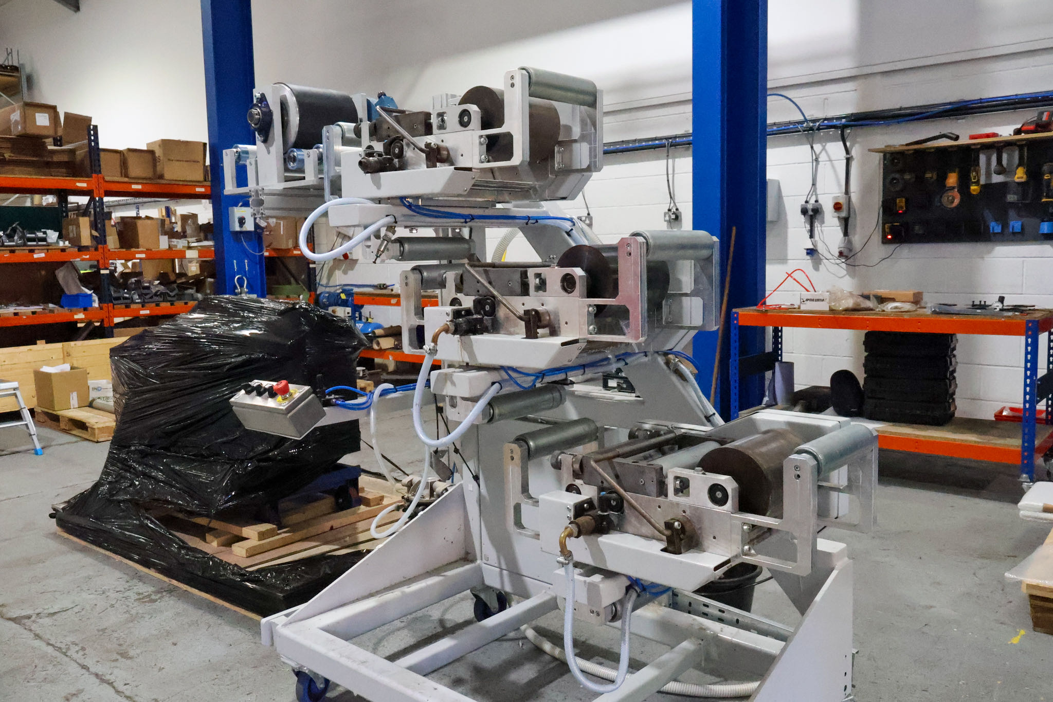 An engineer creates blueprints